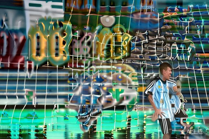 阿根廷队长梅西打入精彩任意球后，与队友德保罗拥抱庆祝