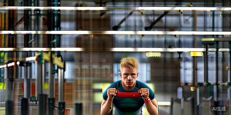 比利时中场德布劳内在健身房进行腿部力量训练，为世界杯做准备