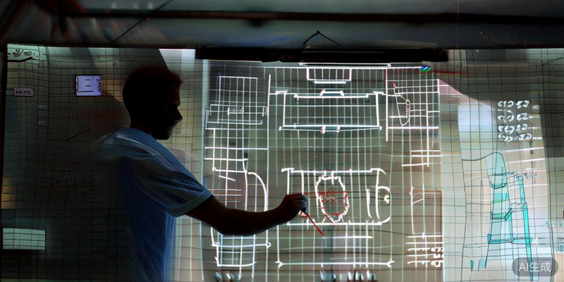 德国队主教练纳格尔斯曼在战术板上绘制3-4-3新阵型示意图