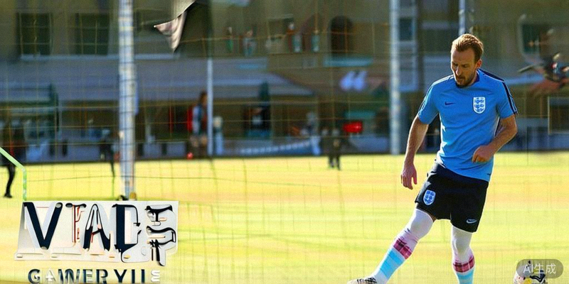 英格兰队长哈里·凯恩在训练场接受脚踝绷带固定，进行有球训练