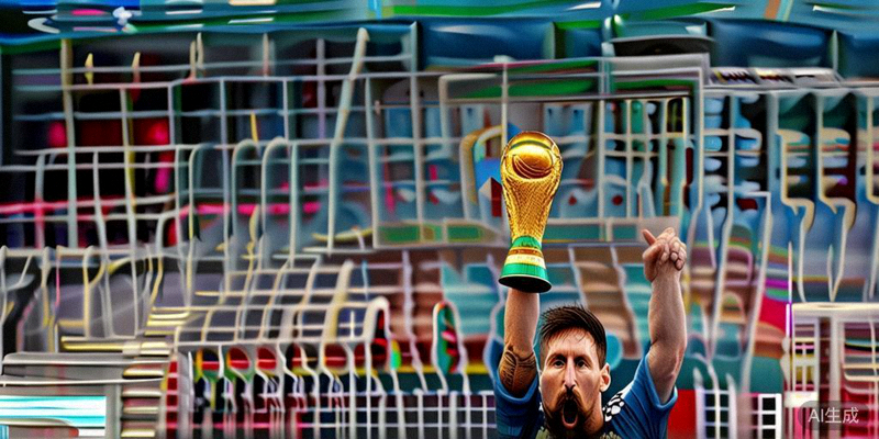 阿根廷国家队在2022年世界杯夺冠后庆祝，核心球员梅西手持大力神杯