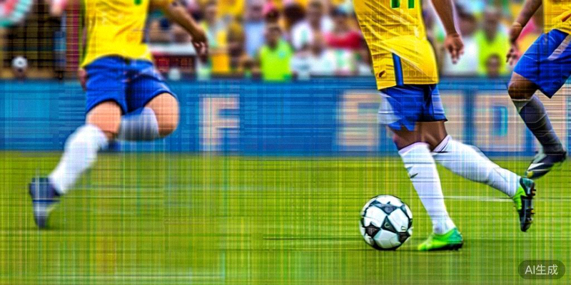 巴西国家队球员在比赛中展示华丽的个人技术和团队配合