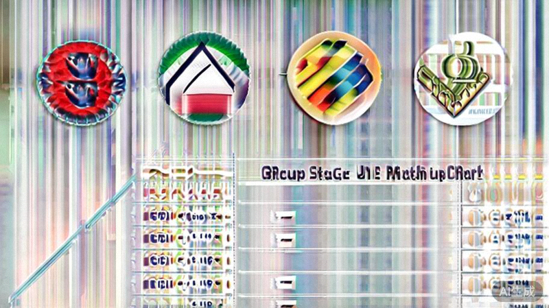 A组四支球队的队徽并列展示，下方是小组赛对阵形势图