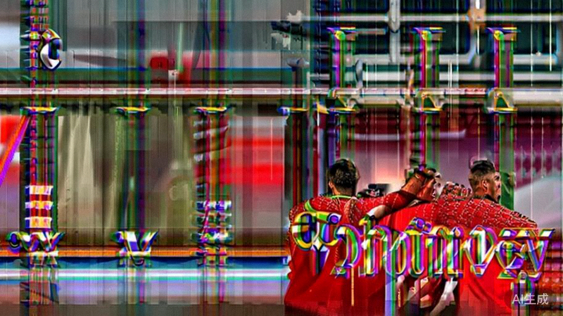 摩洛哥国家男子足球队在2022年世界杯创造历史后，球员们围在一起鼓舞士气