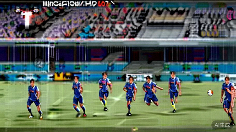 日本国家男子足球队在比赛中展现流畅的团队配合，球员间传跑默契