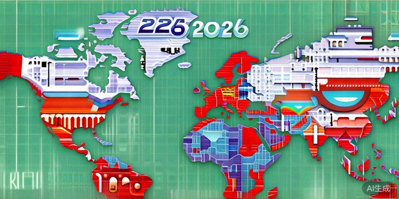 世界地图展示2026世界杯各大洲足联出线名额分配示意图