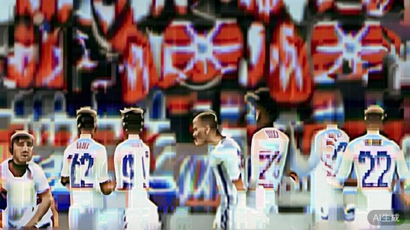 英格兰国家男子足球队青年才俊贝林厄姆、萨卡、福登等在比赛中庆祝进球