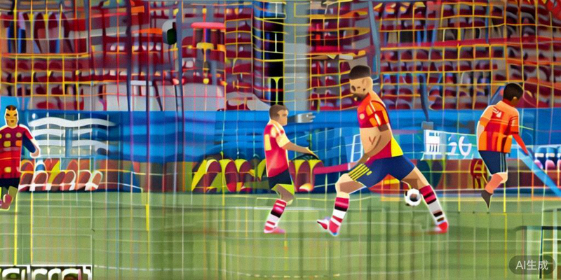 西班牙队在与荷兰队的热身赛中控球传导，展现传控风格