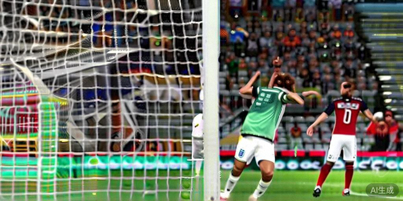 英格兰与德国热身赛激烈对抗瞬间，英格兰球员庆祝进球