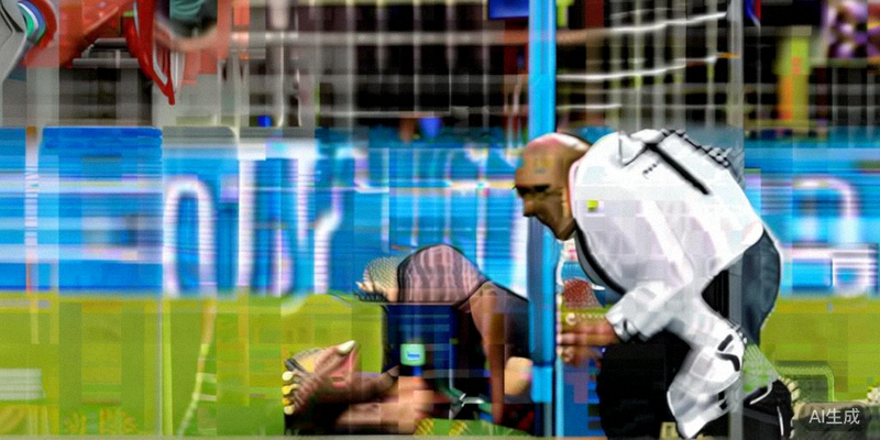 法国队明星球员在俱乐部比赛中受伤倒地，队医进场治疗