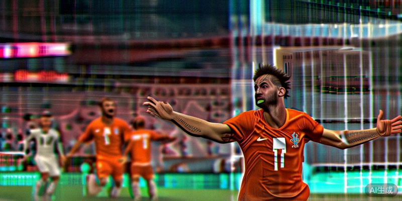 荷兰队球员在比赛最后时刻绝杀后疯狂庆祝，完成惊天大逆转