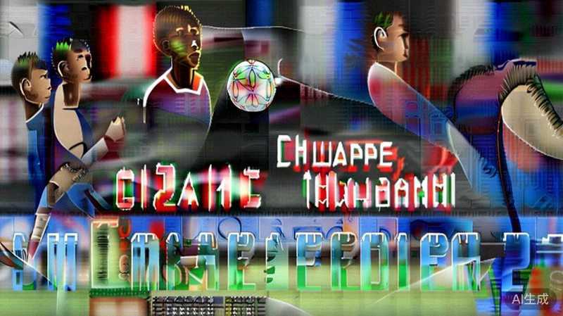 法国国家队众星云集，姆巴佩、楚阿梅尼、卡马文加等球员在比赛中协同防守与进攻的瞬间