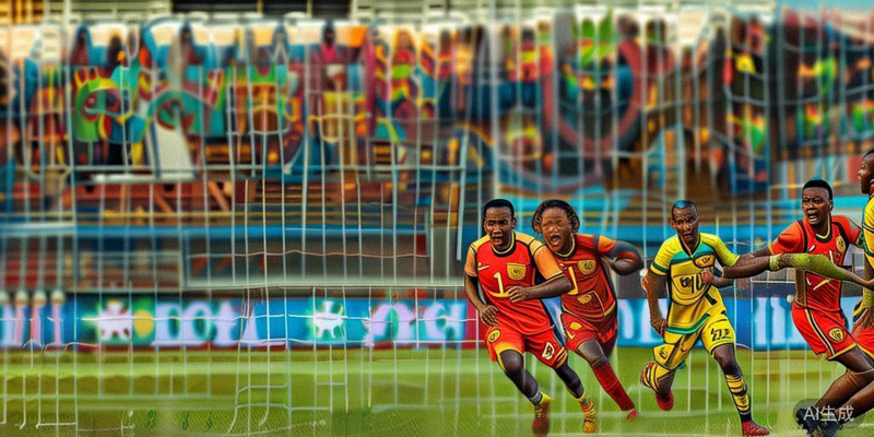 非洲区预选赛小组赛激烈争夺场景，球员在比赛中对抗