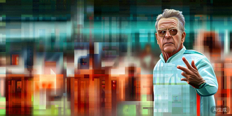 荷兰国家男子足球队主教练范加尔在训练场边指导球员