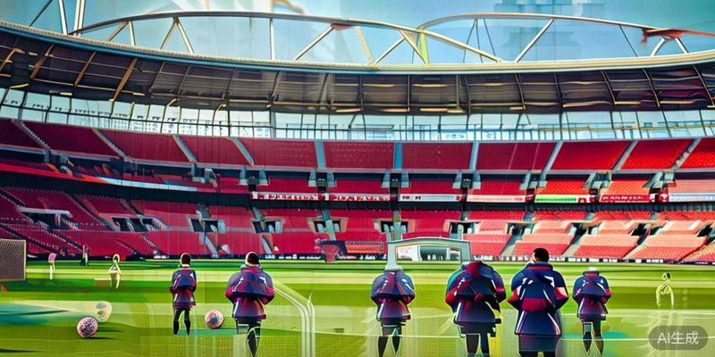 英格兰国家男子足球队在新温布利大球场进行适应性训练