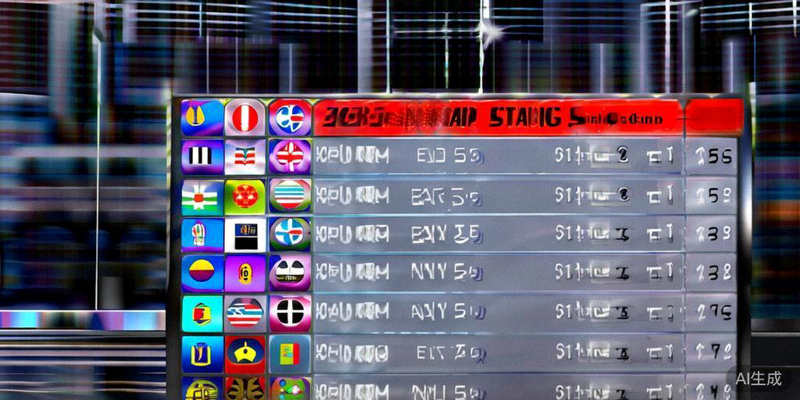 2026世界杯小组赛实时积分榜大屏幕显示，展示各小组球队排名和积分