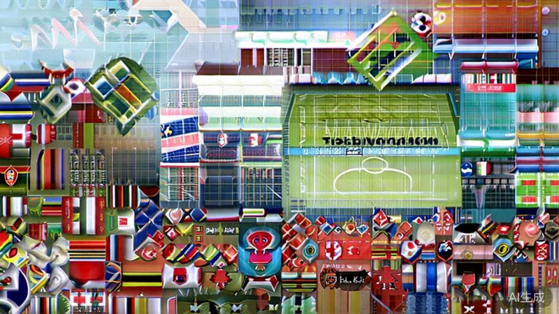 往届世界杯球迷节日现场欢乐的人群和大型屏幕观赛场景