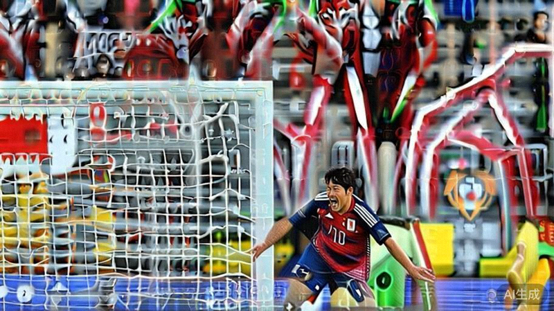 日本对阵塞内加尔的比赛，日本队球员庆祝进球