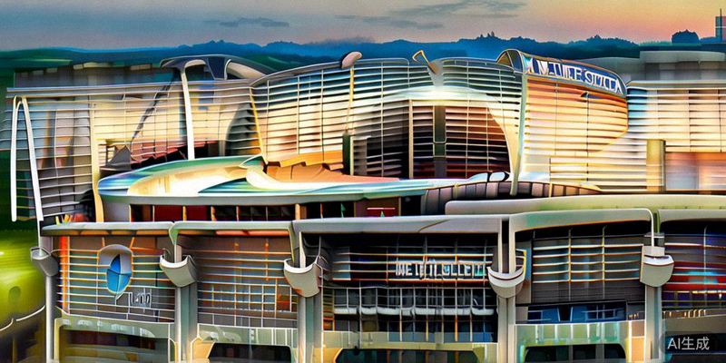 美国纽约大都会体育场（MetLife Stadium）外部宏伟全景，该场馆将承办2026世界杯比赛