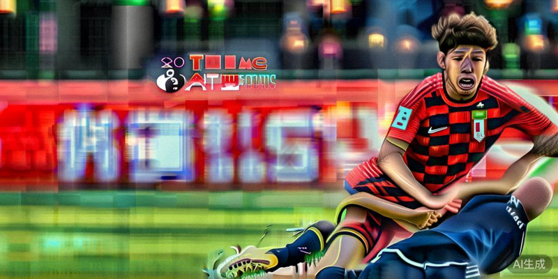 亚洲区预选赛关键战役中，日本队与韩国队球员在场上激烈拼抢的瞬间