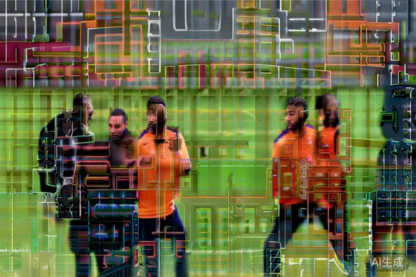 荷兰国家队进行防守战术演练，范戴克在指挥后防线