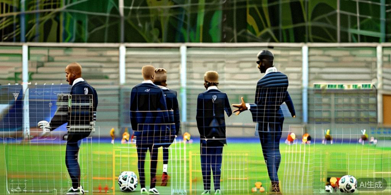 法国国家男子足球队在训练场上进行战术演练，主教练德尚正在指导球员