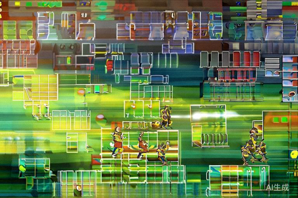 巴西国家男子足球队在绿茵场上进行分组对抗训练，内马尔、维尼修斯等球星在场上奔跑