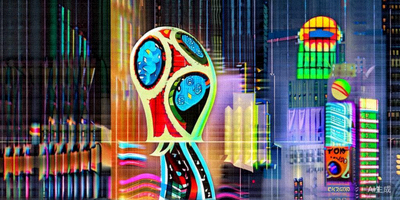 2026世界杯官方会徽在纽约时代广场大屏幕上展示的壮观景象