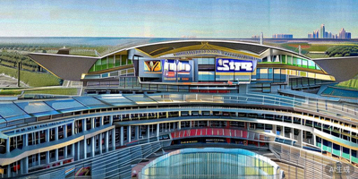 美国新泽西州大都会人寿体育场外观全景照片