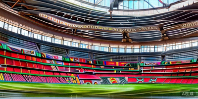 墨西哥城阿兹特克体育场内部看台全景照片