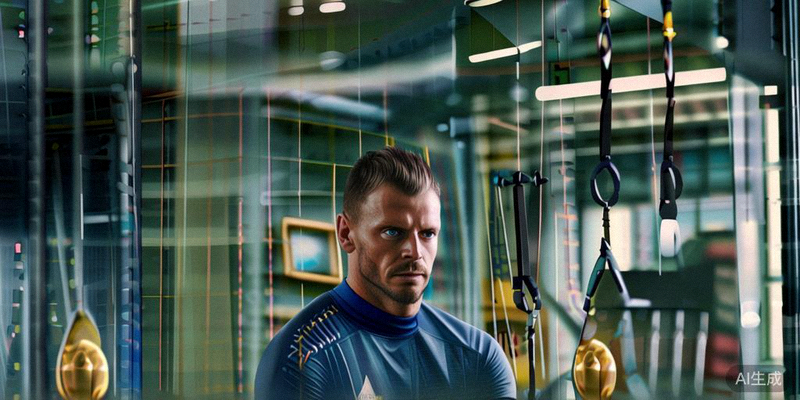 比利时门将库尔图瓦在健身房进行膝盖十字韧带手术后的康复训练