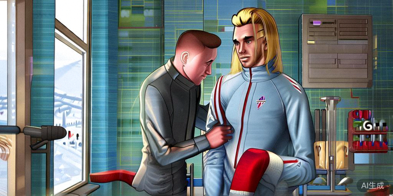 挪威球星哈兰德在队医陪同下进行脚踝伤势的检查和康复训练