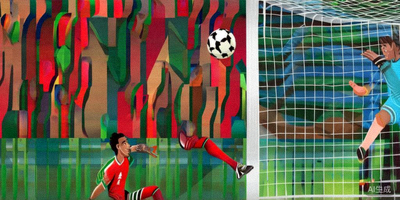 墨西哥队球员在比赛中射门，守门员做出扑救动作