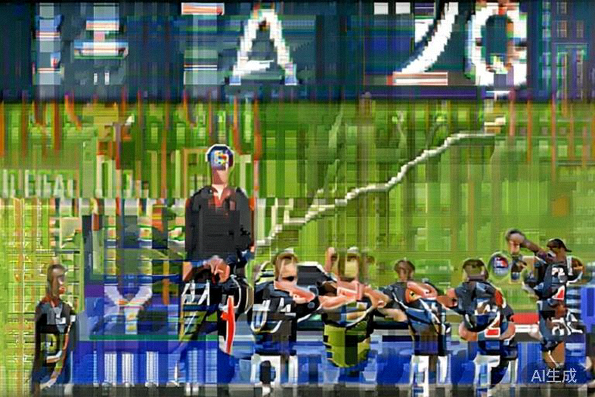 比赛结束后，法国队全体队员和教练组成员在球场中圈围成一圈，激情庆祝晋级世界杯八强