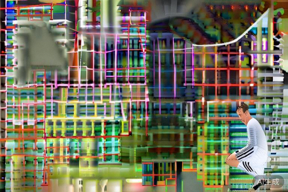 德国队前锋凯·哈弗茨在比赛中摆脱法国后卫防守，起脚劲射破门瞬间的特写镜头