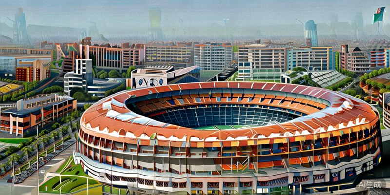 墨西哥城阿兹特克体育场（Estadio Azteca）外部景观，这座传奇球场将再次承办世界杯赛事