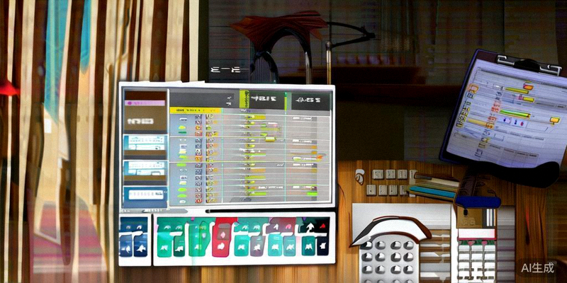 一位旅行者正在笔记本电脑前比对住宿和交通价格，旁边放着计算器和行程计划表