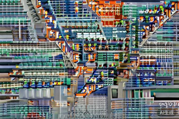 美国纽约大都会体育场正在进行世界杯改造工程，工人在看台上施工