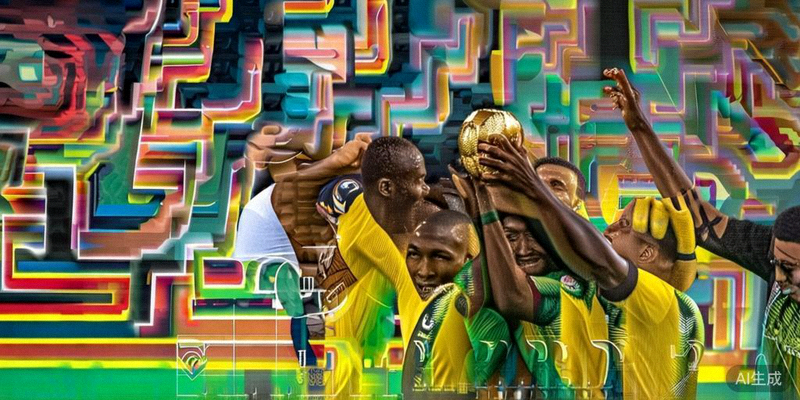 塞内加尔队夺得非洲杯后庆祝，马内、库利巴利等核心球员高举奖杯