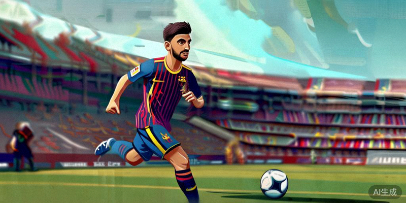 西班牙超新星拉明·亚马尔在巴塞罗那比赛中带球突破，技术细腻