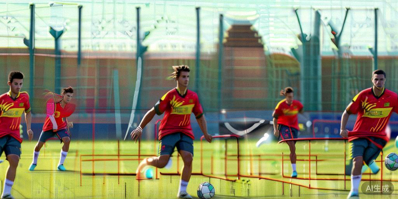 西班牙队在进行传控训练，佩德里、加维等年轻中场在练习传球