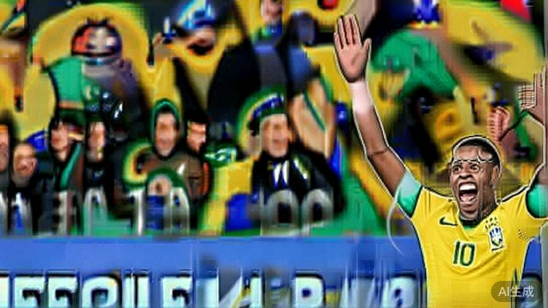 内马尔在2026世界杯巴西对阵阿根廷比赛中打入第二球后激动庆祝的场面