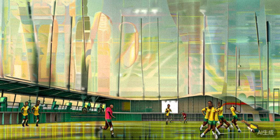 巴西国家男子足球队在训练基地进行高强度体能训练