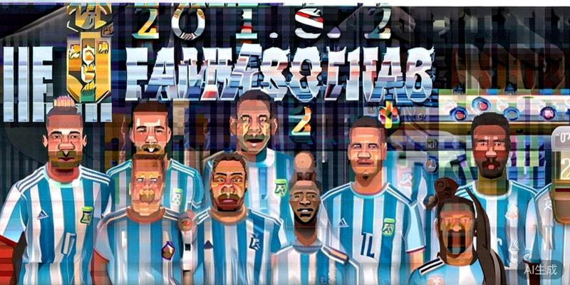 阿根廷国家队2026世界杯全家福合影，球员们身穿蓝白条纹球衣