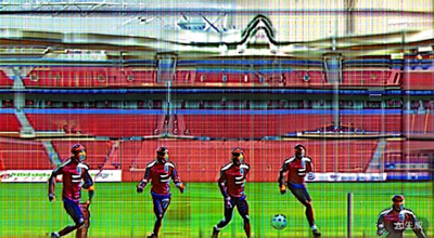 英格兰国家男子足球队在温布利球场进行赛前训练