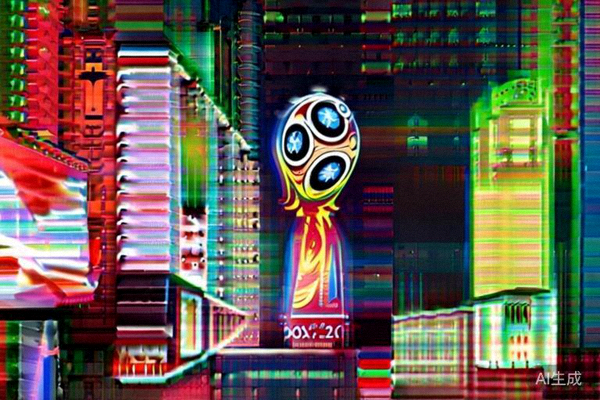 2026年国际足联世界杯官方会徽在纽约时代广场大屏幕上揭幕的壮观场景