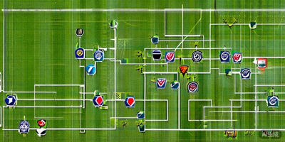 淘汰赛对阵图，展示各支球队可能的晋级路径