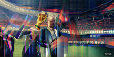 国际足联主席因凡蒂诺为法国队颁发大力神杯