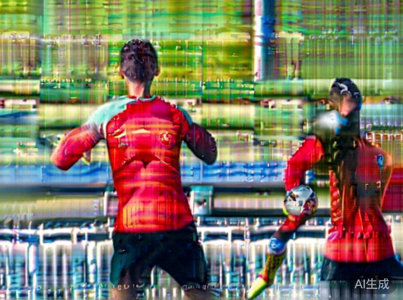 葡萄牙队球星C罗与年轻队友B席、B费一同训练