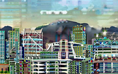 温哥华BC广场体育场及周边城市景观，是加拿大主要承办场馆